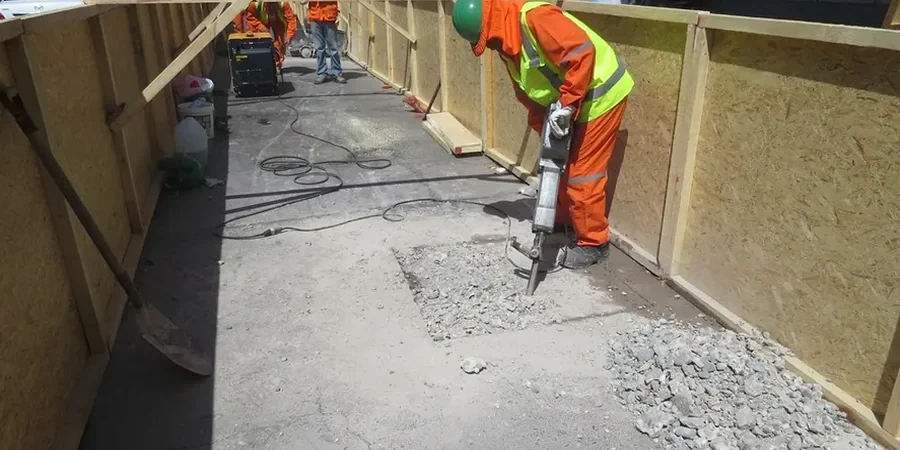 Fouille d'essai (Puits d'exploration) à Niort : reconnaissance géotechnique par excavation